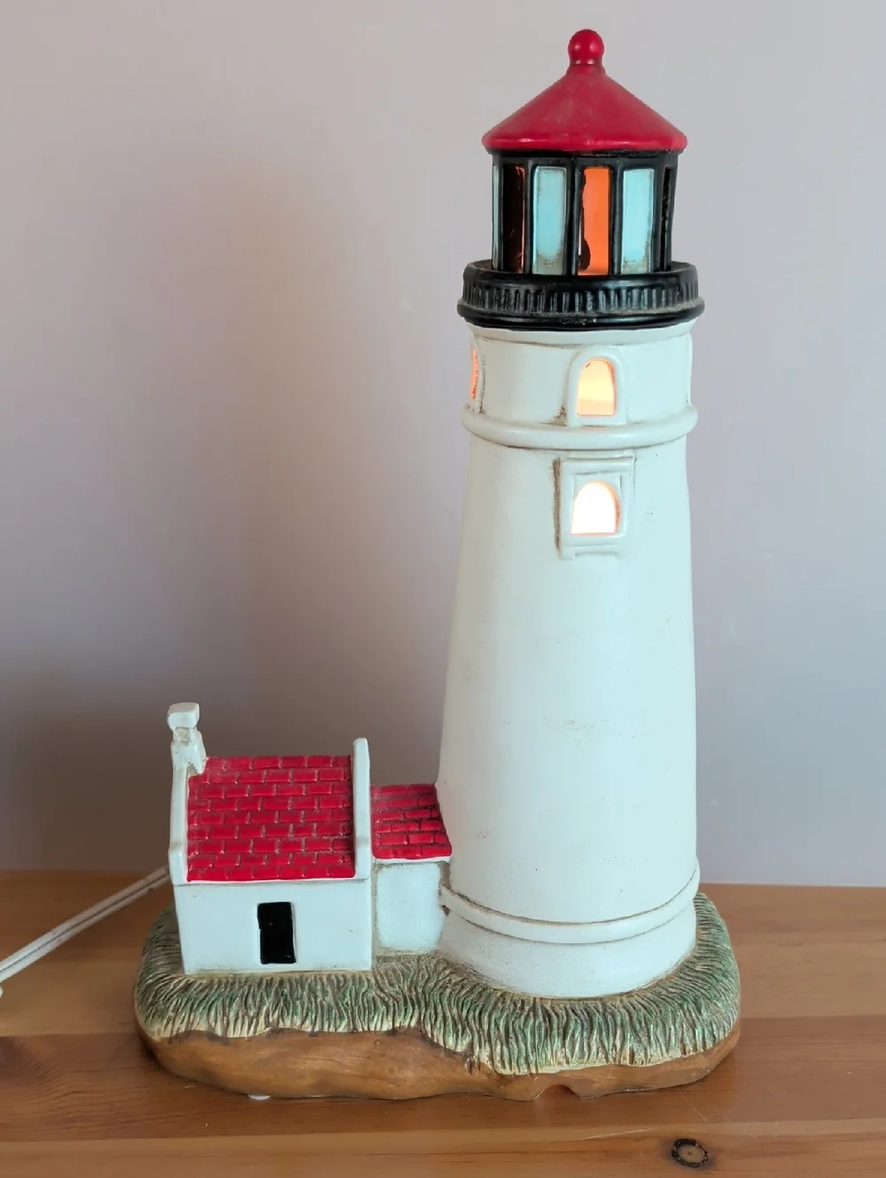 1994 VTG. Lefton Geo Z, Lighthouse Lamp, Heceta Head  Decorative Accent.🌟🌟🌟